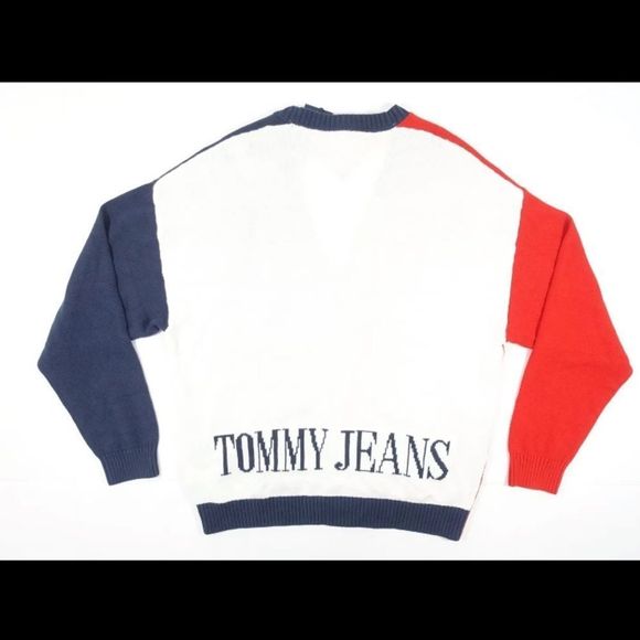 NWT TOMMY HILFIGER JEANS COLOR BLOCK RED WHITE BLUE SiZE LARGE (SAME AS PHOTO) - Picture 6 of 9
